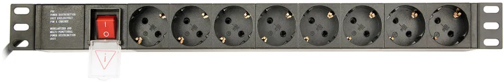 Accesoriu Retea Gembird EnerGenie EG-PDU-014 Rack Power Distribution Unit (8 Schuko sockets, 1U, 16A, Schuko plug, 3m, black color)