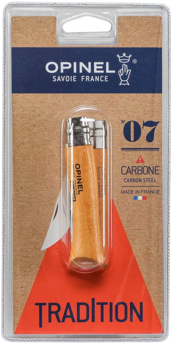 Opinel Cutit Buzunar No. 07 carbon w. wood handle