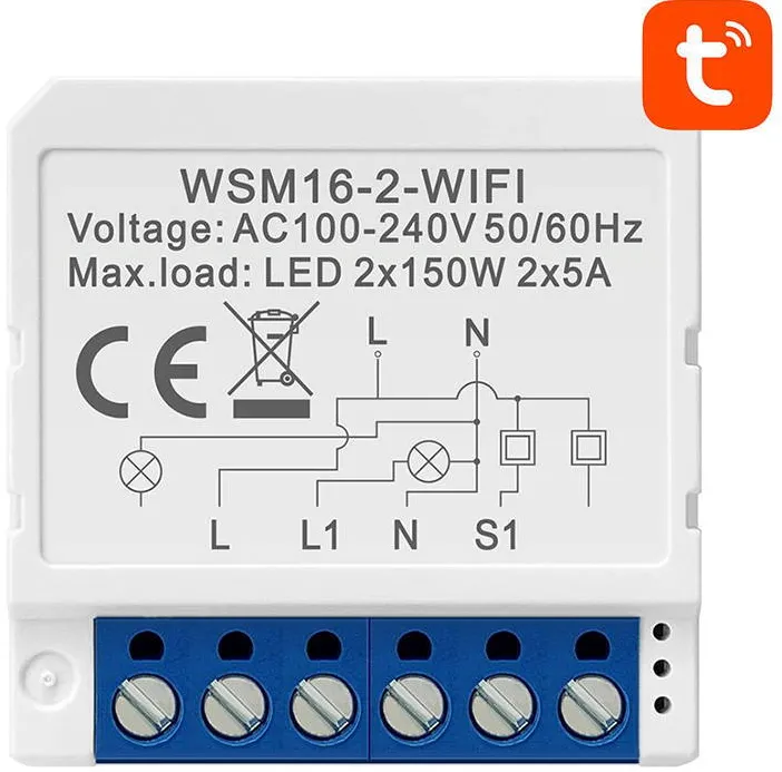 Modul Smart Avatto Switch WiFi WSM16-W2 TUYA