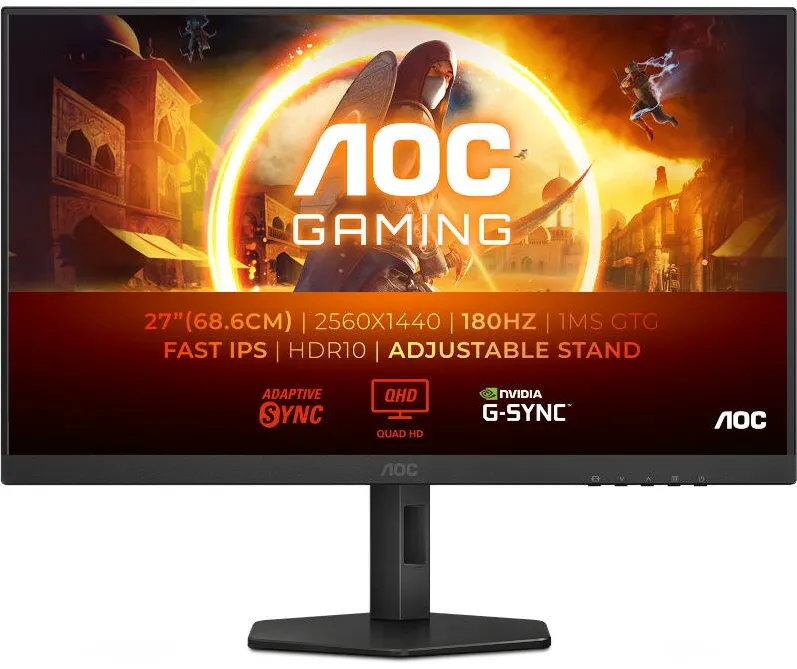 Monitor AOC Gaming AGON Q27G4XF 27 inch QHD IPS 0.5 ms 180 Hz HDR