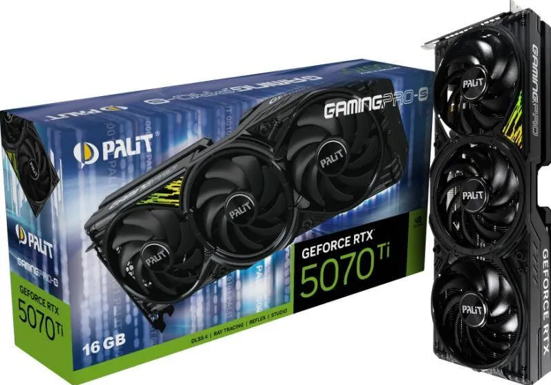 Placa Video Palit GeForce RTX 5070 Ti GAMING PRO-S 16GB GDDR7 256bit