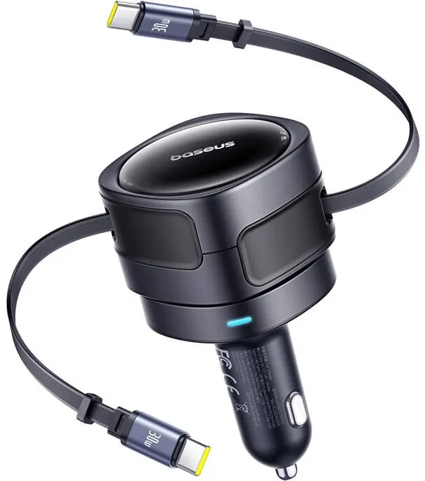Baseus Enjoyment Max Car Charger C+C Cables 60W Black