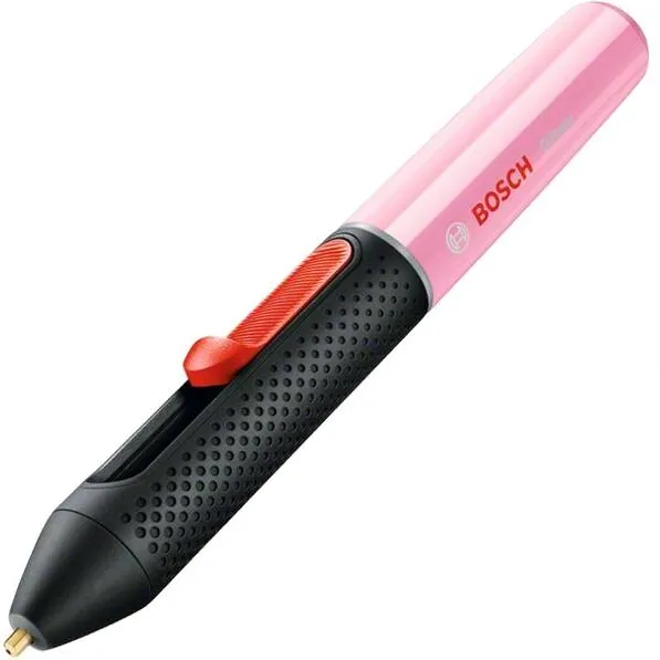 BOSCH GLUEY cupcake pink - Pistol de lipit cu bagheta siliconica cu 2 baterii alcaline, 1.2 V, 2.1 Ah, 7 mm, 150 grade C