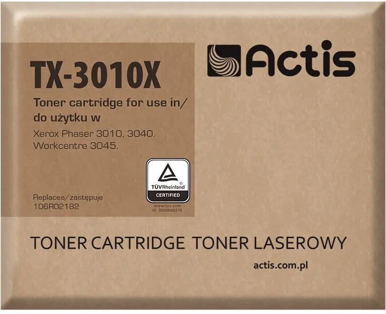 Toner imprimanta ACTIS Actis TX-3010X pentru imprimanta Xerox; Compatibil Xerox 106R02182; Standard; 2300 pagini; negru