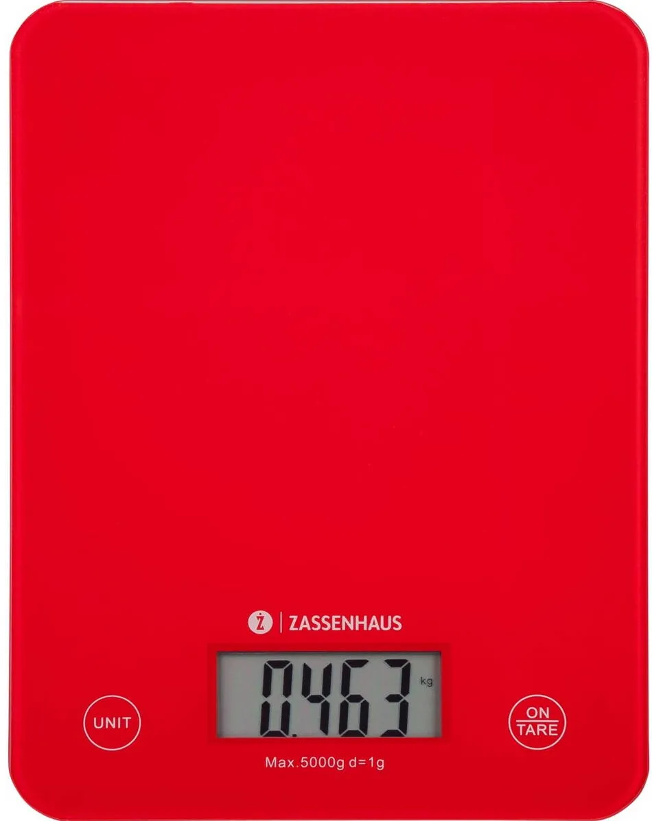 Zassenhaus Kitchen Digital Balance Cool red