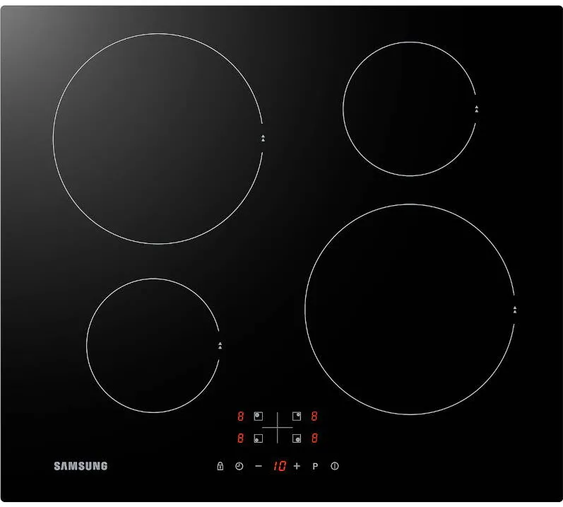 Plita Samsung incorporabila NZ64F3NM1AB/UR, Inductie, 4 zone de gatit, Power Boost, Indicator caldura reziduala, Control tactil, 60 cm, Negru