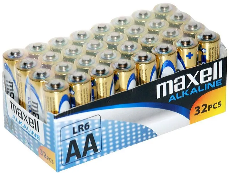 Set baterii alcaline Maxell LR6 AA 32 buc (8 x 4 buc)