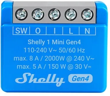 Shelly SHELLY 1 Mini Gen4 Smart switch Blue 2 pcs