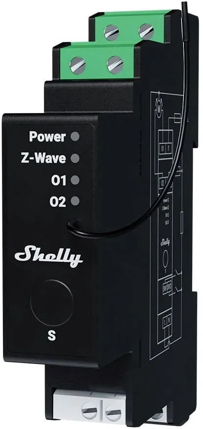 Shelly Intelligent DIN-rail controller Z-Wave SHELLY Wave Pro Shutter LR