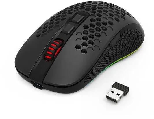 Mouse Redragon Mouse gaming wireless si bluetooth Redragon Hana RGB negru iluminare RGB