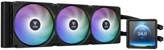 Cooler Gamdias Cooler procesor cu lichid Gamdias Aura GL360 LCD negru iluminare aRGB