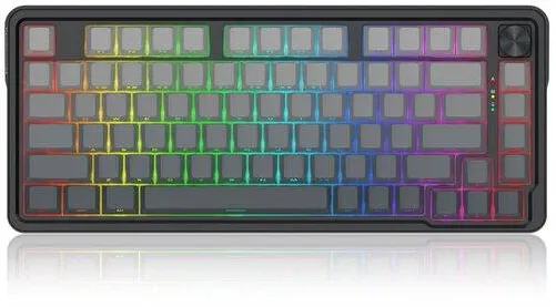 Tastatura Redragon Tastatura gaming mecanica Bluetooth cu si fara fir Redragon Ucal Pro neagra cu gri degrade iluminare RGB