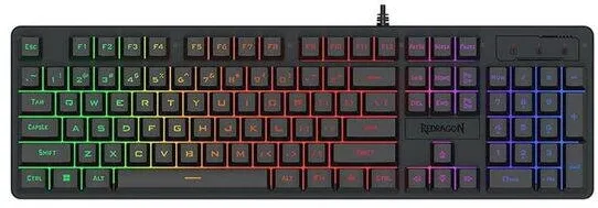 Tastatura Redragon Tastatura gaming Redragon Netherbane neagra iluminare RGB