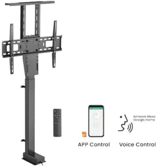Suport TV / Monitor Blackmount Stand TV motorizat pentru ecrane mari Blackmount BM-LIFT67TUYA, voice & app control, 37"-80", max.60kg, negru