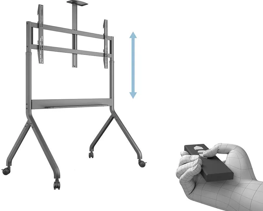 Suport TV / Monitor Multibrackets Stand TV mobil, motorizat, cu suport camera si multimedia Multibrackets MB-8229, 65-100", max.90 kg