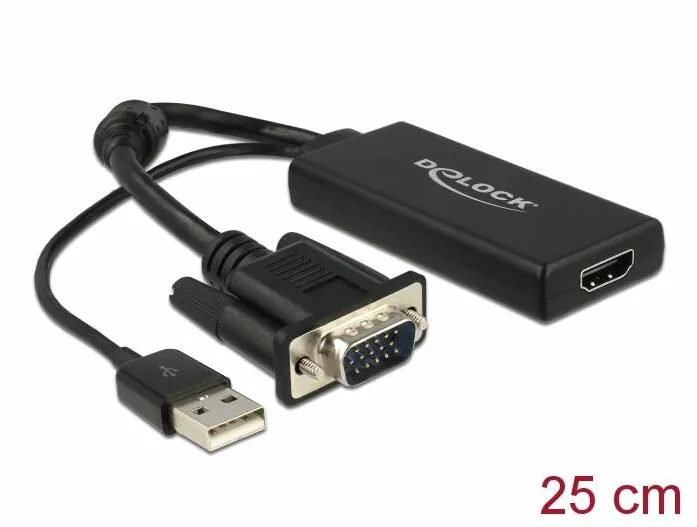 Adaptor DELOCK 62668, video converter black