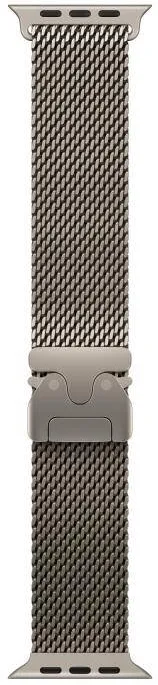 Apple Curea SmartWatch Titanium Milanese Loop, Large, 49 mm, Natural