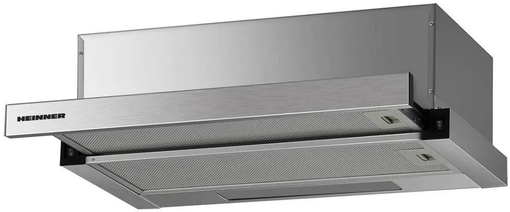 HEINNER Hota incorporabila telescopica HTCH-F400IX, Putere de absorbtie 358 m3/h, 1 motor, 60 cm, Inox
