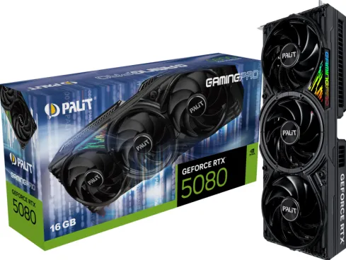 Placa Video Palit GeForce RTX 5080 GAMINGPRO 16GB