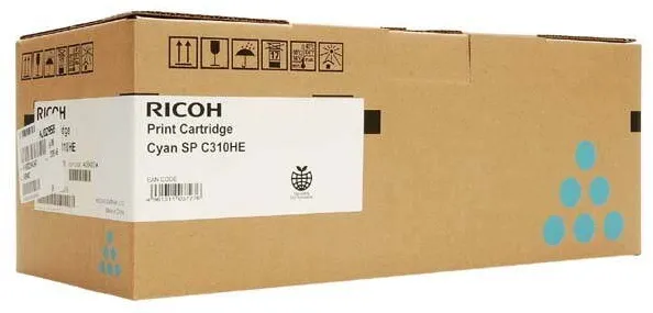 Toner imprimanta Ricoh Cartus Toner CYAN Ricoh SP C310HE 6000 Prints ISO standard