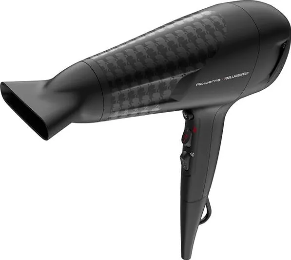 ROWENTA Uscator de par Studio Dry Rowenta x Karl Lagerfeld CV581LF0, 2100W, Tehnologie Effiwatts, 6 trepte de viteza si temperatura, Tehnologie Thermo Control, negru