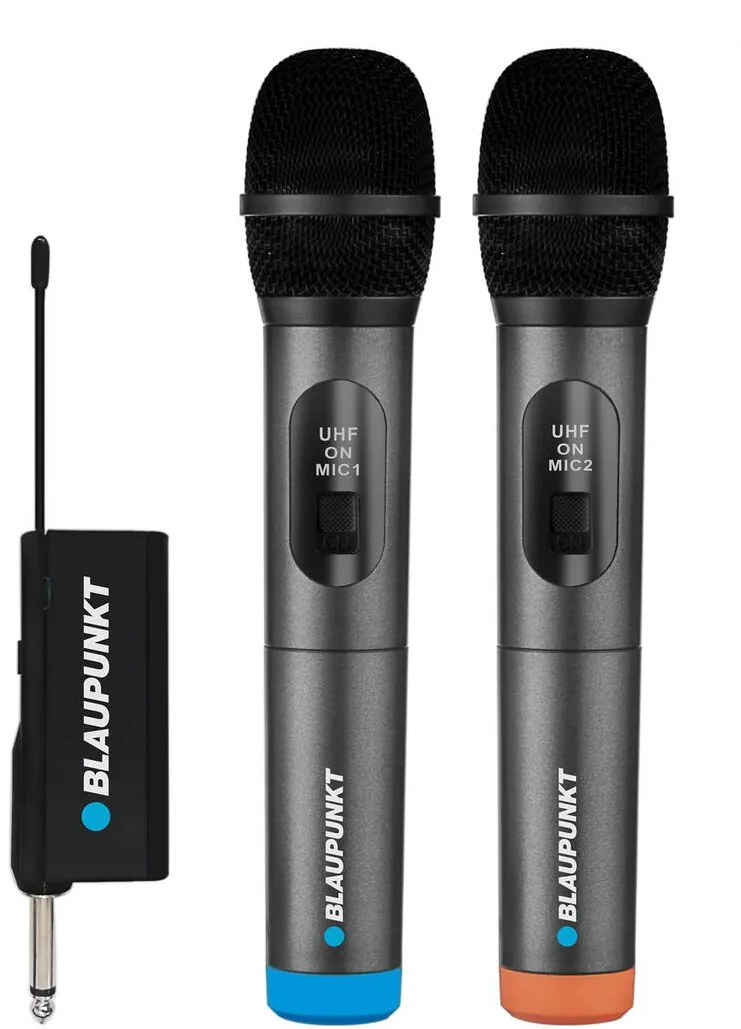 Microfon Blaupunkt Set microfoane, Blaupunkt, WM60UDB, Wireless, 16 canale, 2 bucati, Negru