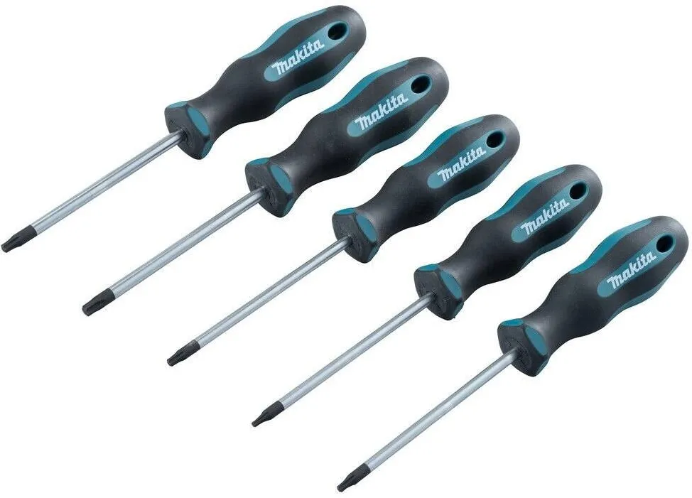 Makita Set 6 surubelnite, Makita, T10/T15/T20/T25/T30 x 100 mm, Negru