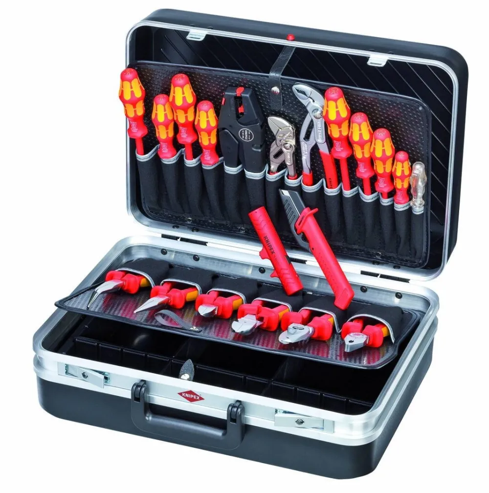 KNIPEX Cutie cu scule pentru electricieni, ABS, 20 de bucati, Knipex