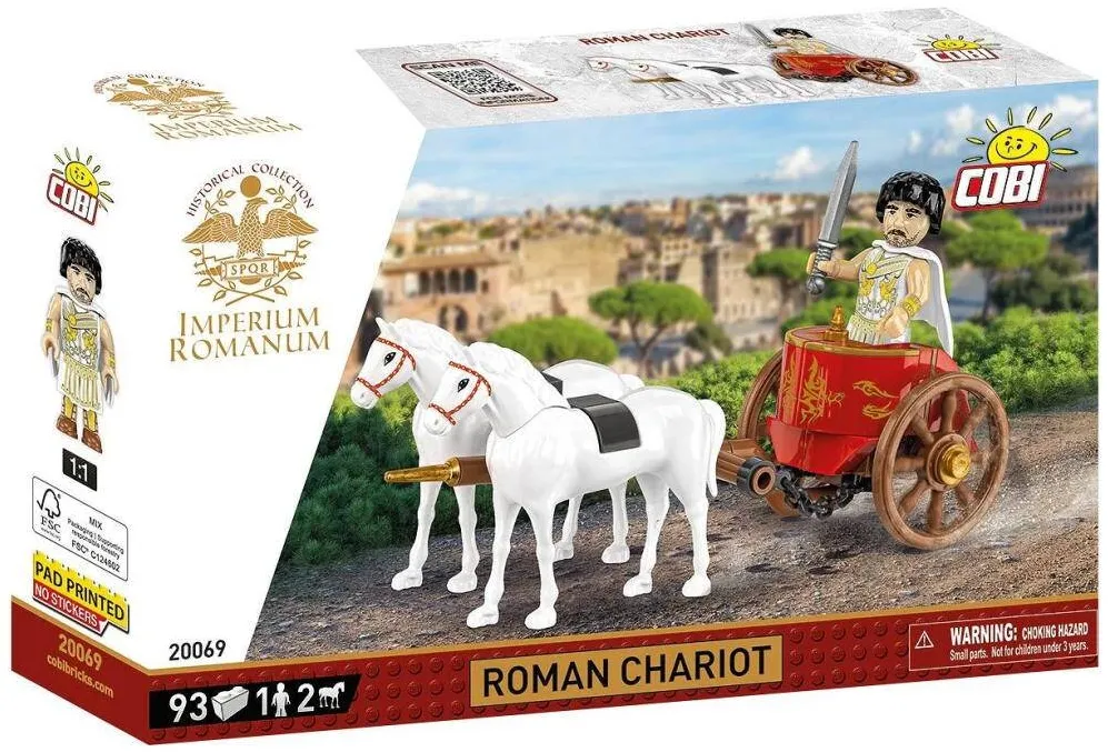 Cobi Klocki Set de Construit Roman Chariot, 93 piese