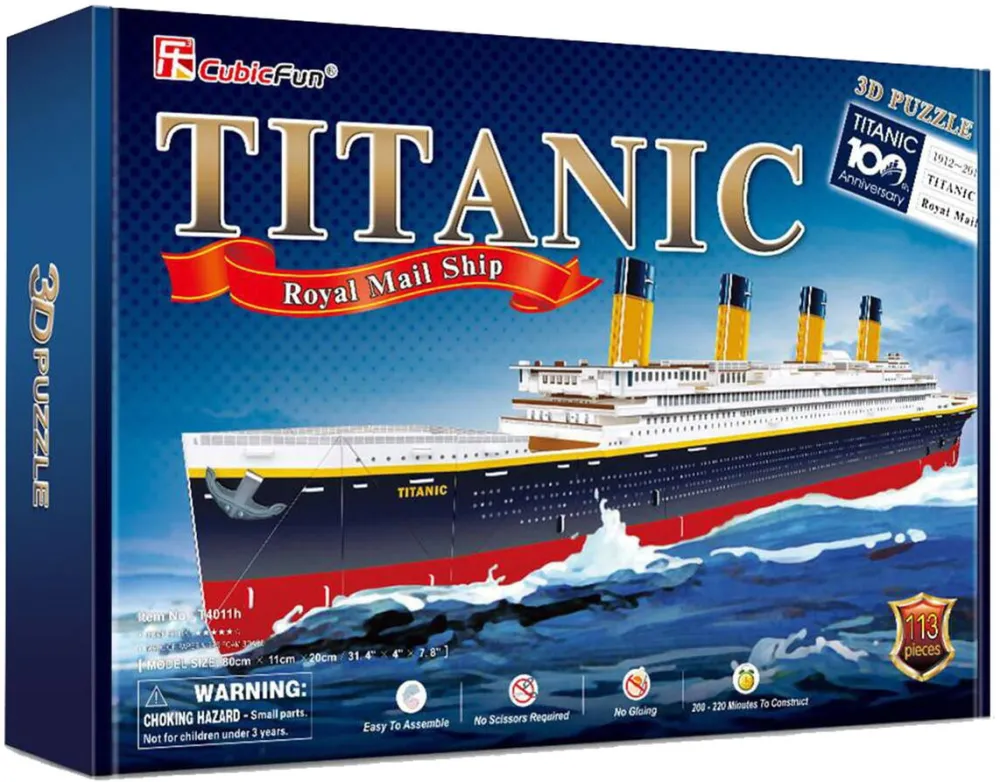 Puzzle Cubic Fun Puzzle 3D Cubic Fun - Nava Mare Titanic, 113 piese