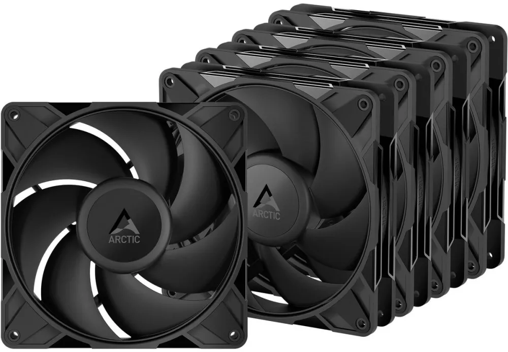 ARCTIC Ventilator PC Arctic P14 Pro PST, kit 5 ventilatoare 140 mm PWM, 400 - 2500 rpm, Negru