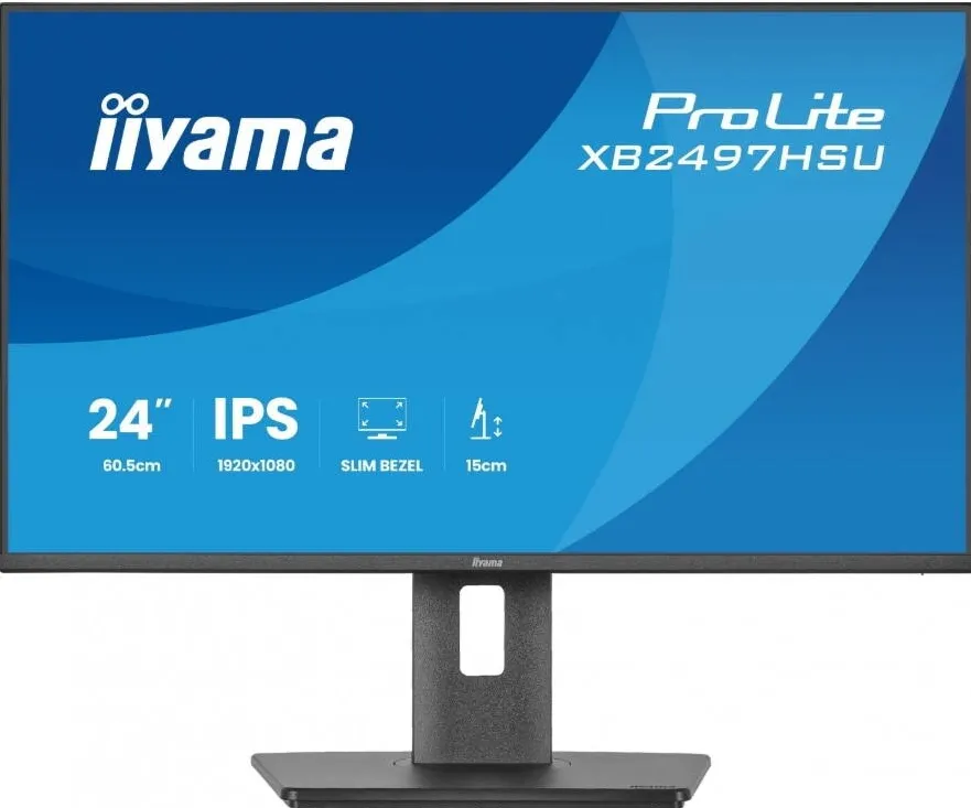 Monitor IIyama Monitor LED Iiyama 23.8", Full HD 1920x1080, HDMI, DisplayPort, Negru