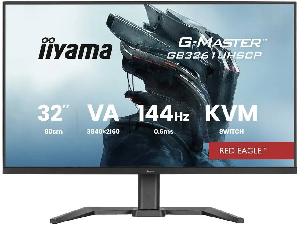 Monitor IIyama Monitor Gaming VA LED 31.5" GB3261UHSCP-B1, UHD 3840 x 2160, HDMI, DisplayPort, Boxe, Pivot, 144 Hz, 0.6 ms Negru