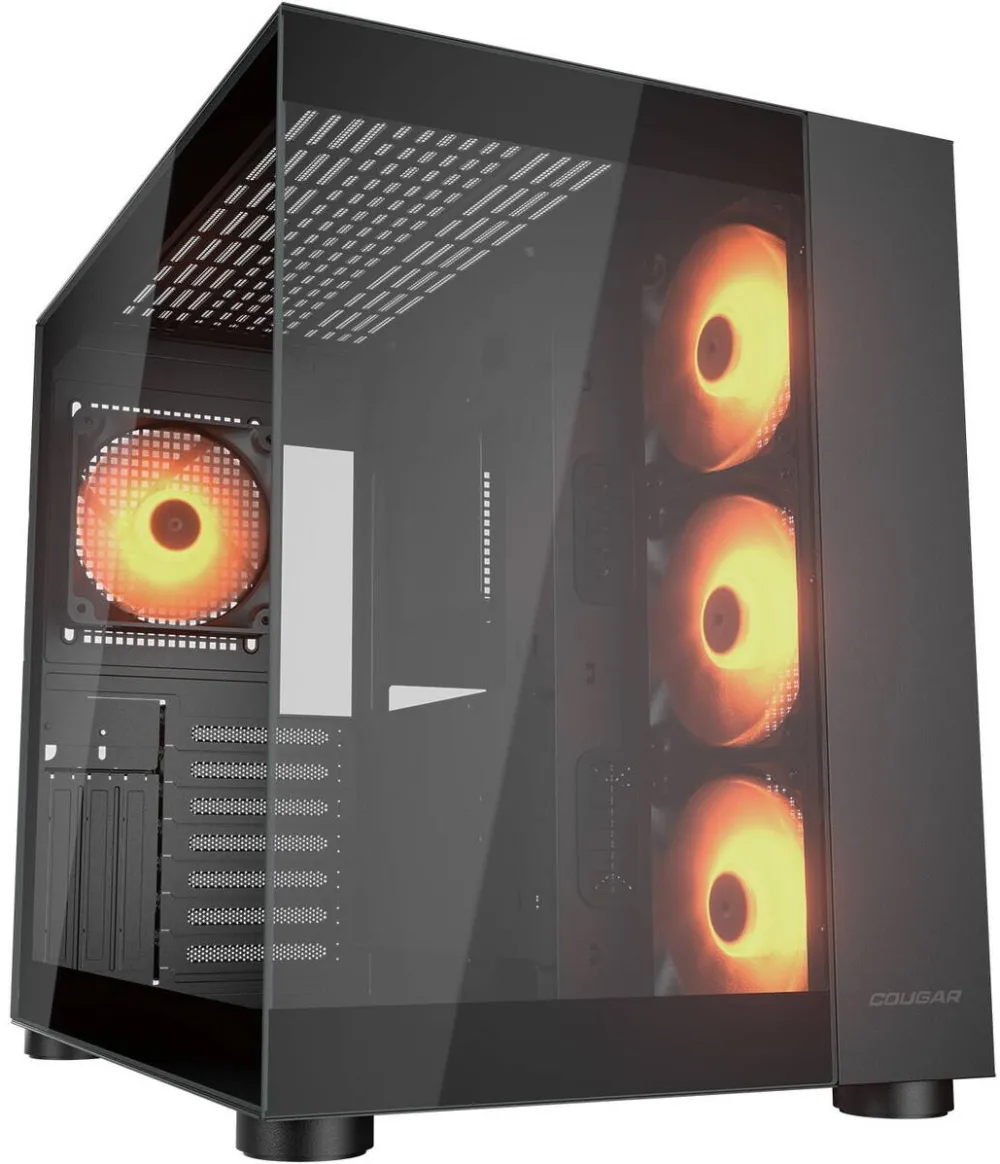 Carcasa PC Cougar Carcasa computer COUGAR FV150 RGB, Negru, Turnul Mijlociu
