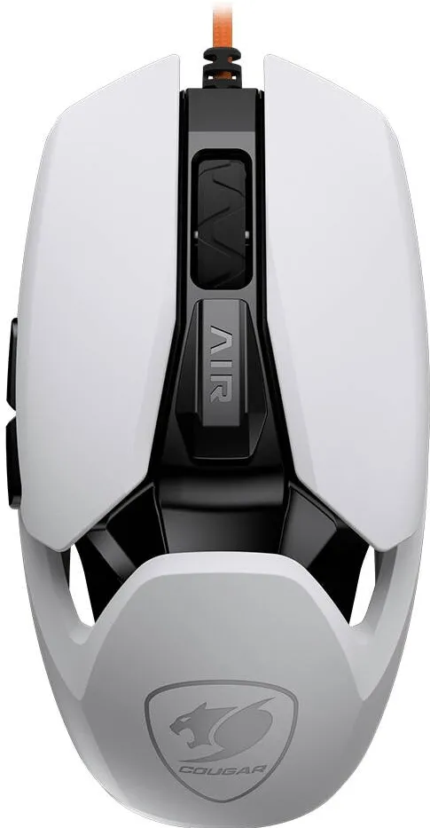 Mouse Cougar Mouse gaming cu fir Cougar Airblader Tournament, butoane programabile, DPI maxim 20000, cablu impletit, Alb