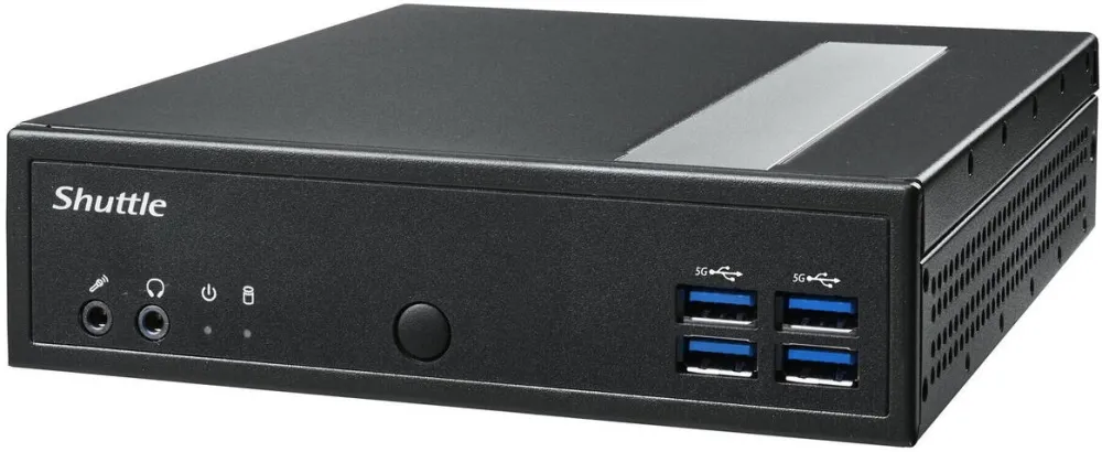 Sistem Mini Shuttle Computer desktop Shuttle DL30N, 1.35L, procesor N100, 4 nuclee, negru