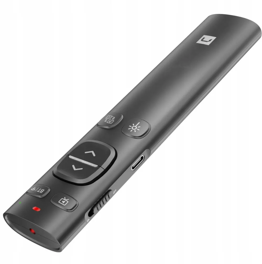 Natec Prezentator wireless cu laser Natec Warbler 2, 2.4 GHz si Bluetooth 5.2, gri