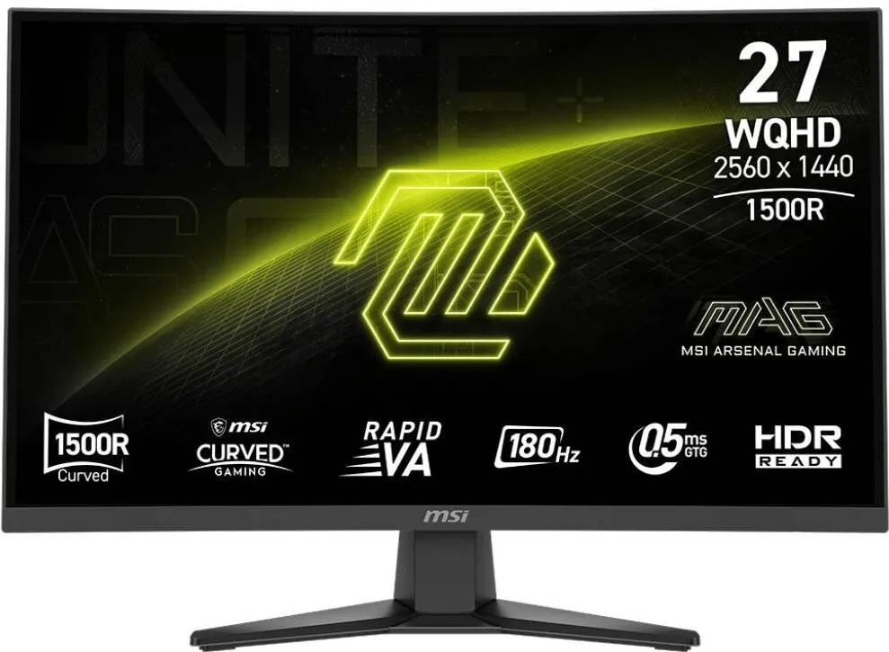 Monitor MSI Monitor LED Curbat Msi 27" MAG 275CQF, QHD 2560x1440, 180Hz, Negru