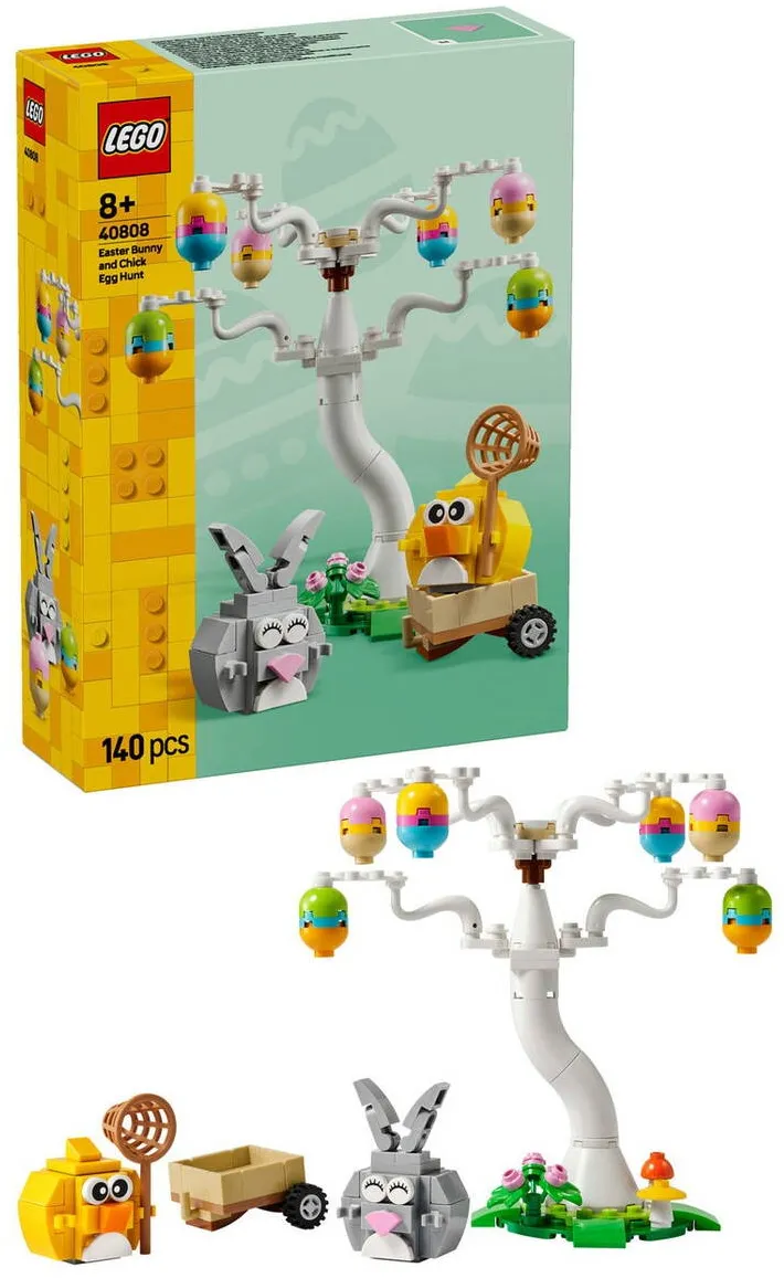 LEGO® Iconic - Iepuras si vanatoare de oua de Paste 40808, 140 piese