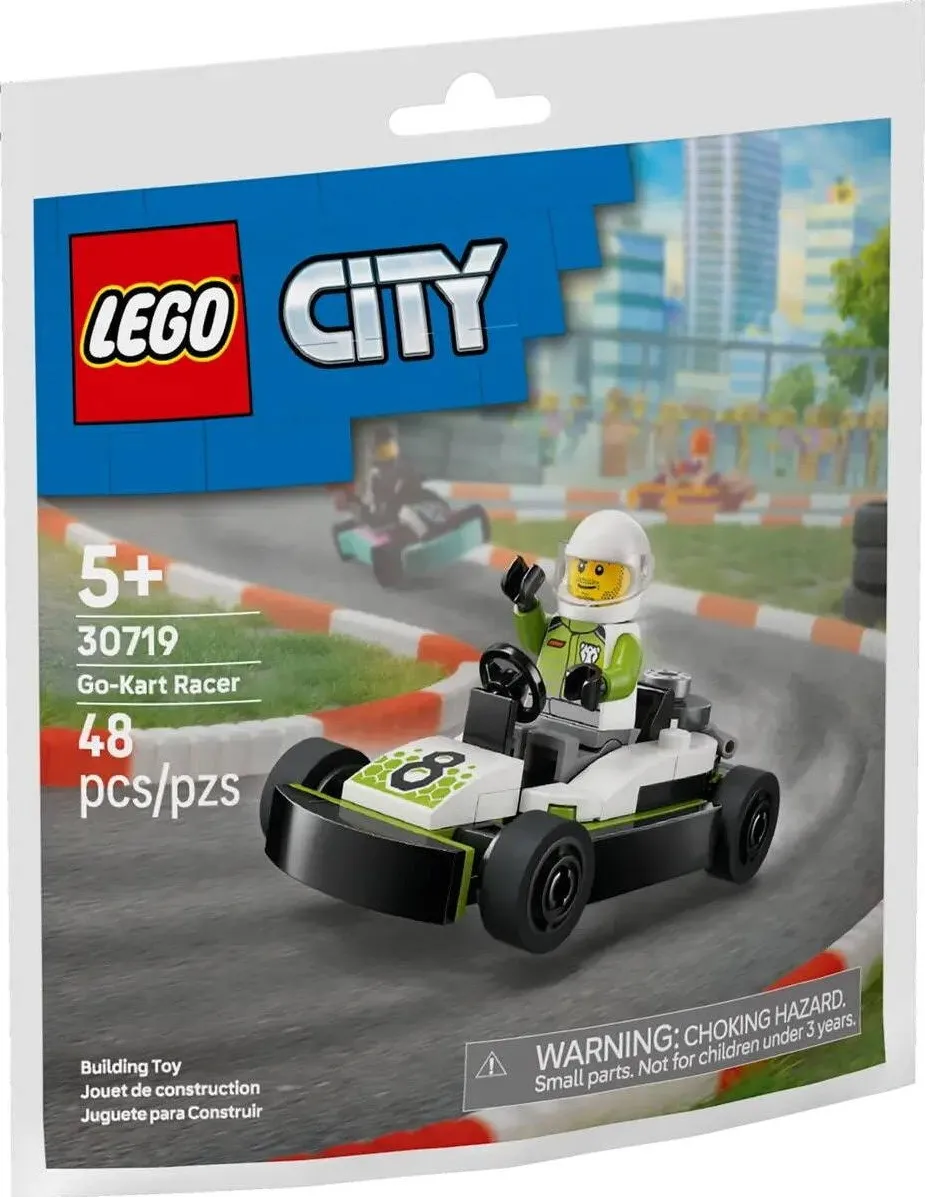 LEGO Set LEGO City - Cart de curse, design sportiv, 48 piese, multicolor
