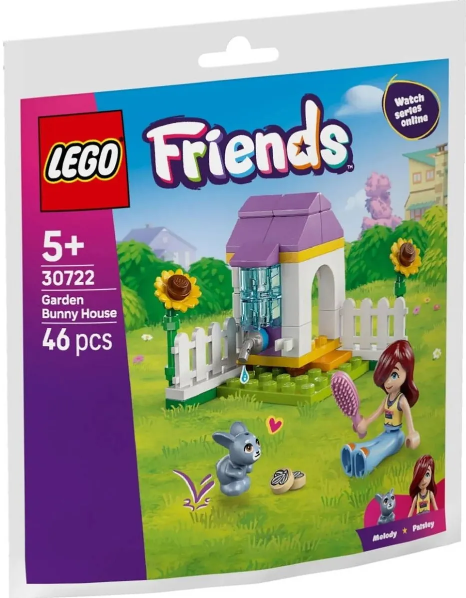 LEGO Set LEGO Friends Casuta pentru iepurasi 30722, 46 piese, multicolor