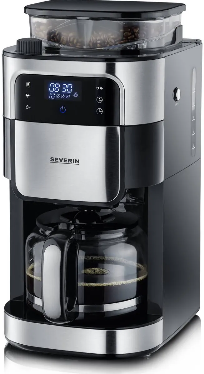 Espressor SEVERIN Cafetiera Severin KA 4813, 1000 W, 1.3 l, Negru/Argintiu