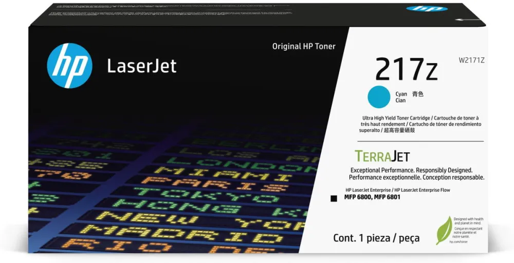 Toner imprimanta HP Cartus de cerneala HP 217Z, randament ultra ridicat, cyan