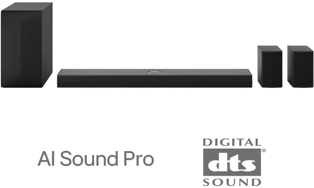 LG Soundbar LG S60TR, 5.1, 440W, Kit Wireless Surround inclus, Subwoofer Wireless, HDMI, USB, Negru