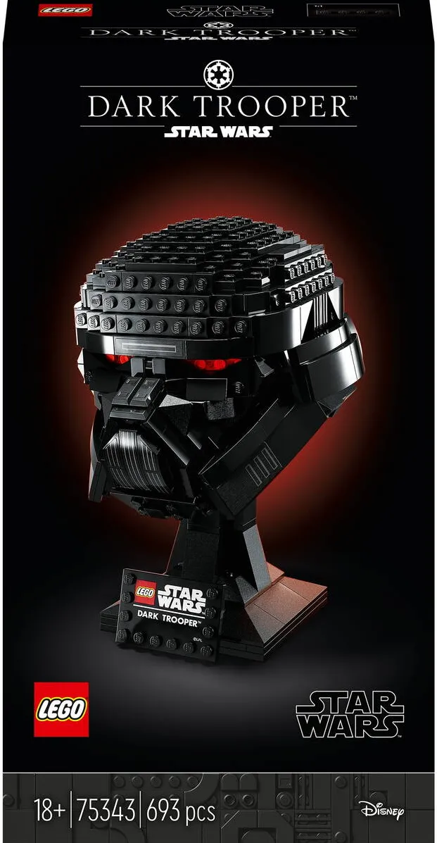 LEGO Casca de constructie, LEGO, Plastic, Star Wars™, 693 piese, Dark Trooper™, 18+, Negru