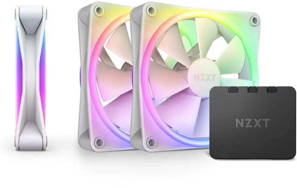 Cooler NZXT Kit ventilatoare NZXT F120 RGB Duo White, 3 bucati + Controler RGB