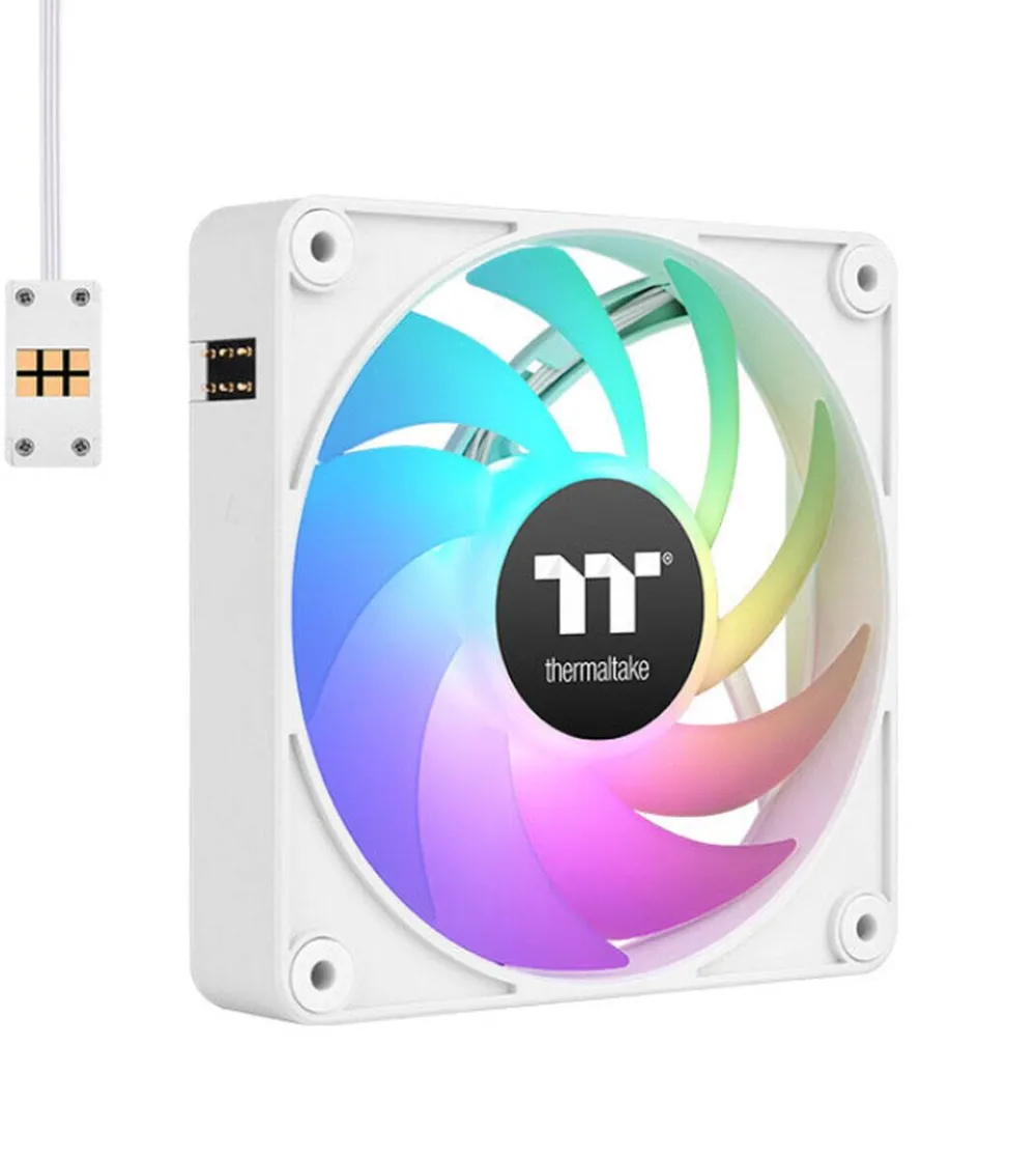 Thermaltake Ventilator PC, 14 cm, 3 unitati, iluminare multicolor, alb