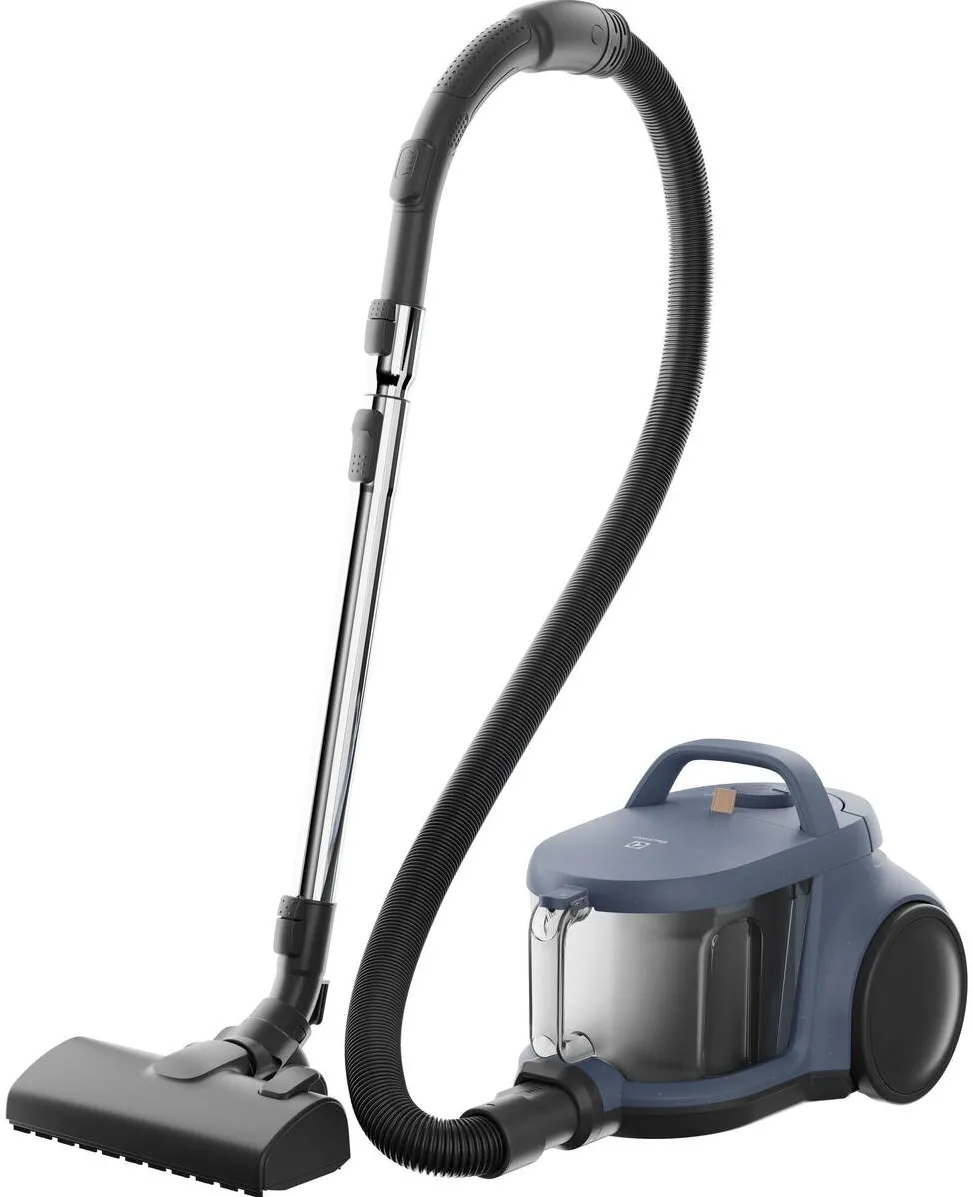 Aspirator ELECTROLUX Aspirator fara sac Electrolux 500 EL51C1LDB, 850 W, recipient praf 2l, filtrare HEPA, raza de actiune 9 m, perie premium AllFloor, tub metalic telescopic cu blocare, albastru denim/negru