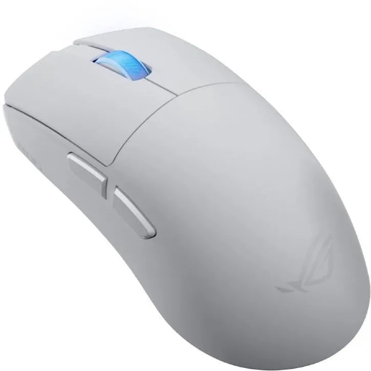 Mouse Asus Mouse de gaming wireless Asus ROG Harpe II Ace, conectivitate tri-mod, alb-luna