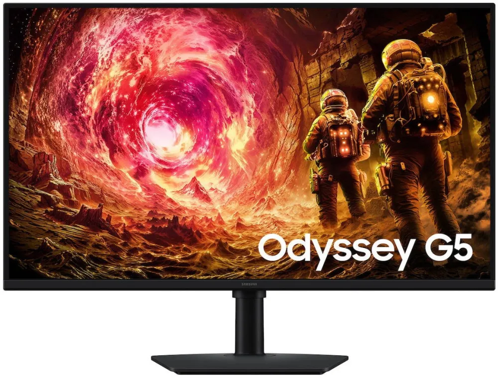 Monitor Samsung Monitor Gaming Samsung Odyssey G5 G50F, 32", QHD (2560X1440) 180Hz, IPS, 1ms (GtG), HDR10, FreeSync, G-Sync Compatible, Flicker Free, HDMI, DisplayPort, Pivot, Negru
